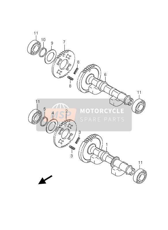 Suzuki AN650(A)(AZ) BURGMAN EXECUTIVE 2008 Crank Balancer for a 2008 Suzuki AN650(A)(AZ) BURGMAN EXECUTIVE